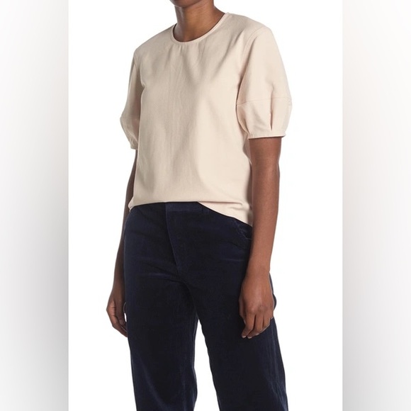 Club Monaco Heavenly Puff Sleeve Top Cream Size XS - Picture 1 of 6